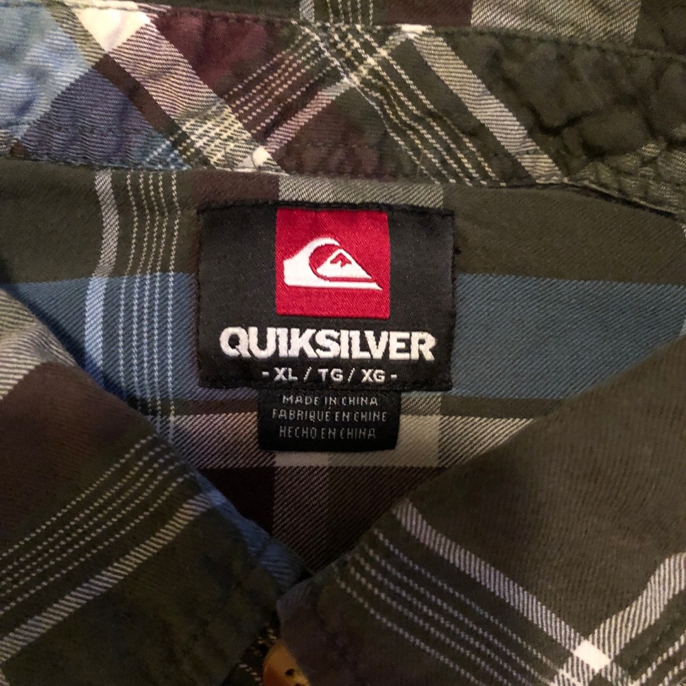 Quicksilver Long Sleeve Button Down Shirt Xl - Picture 4 of 7